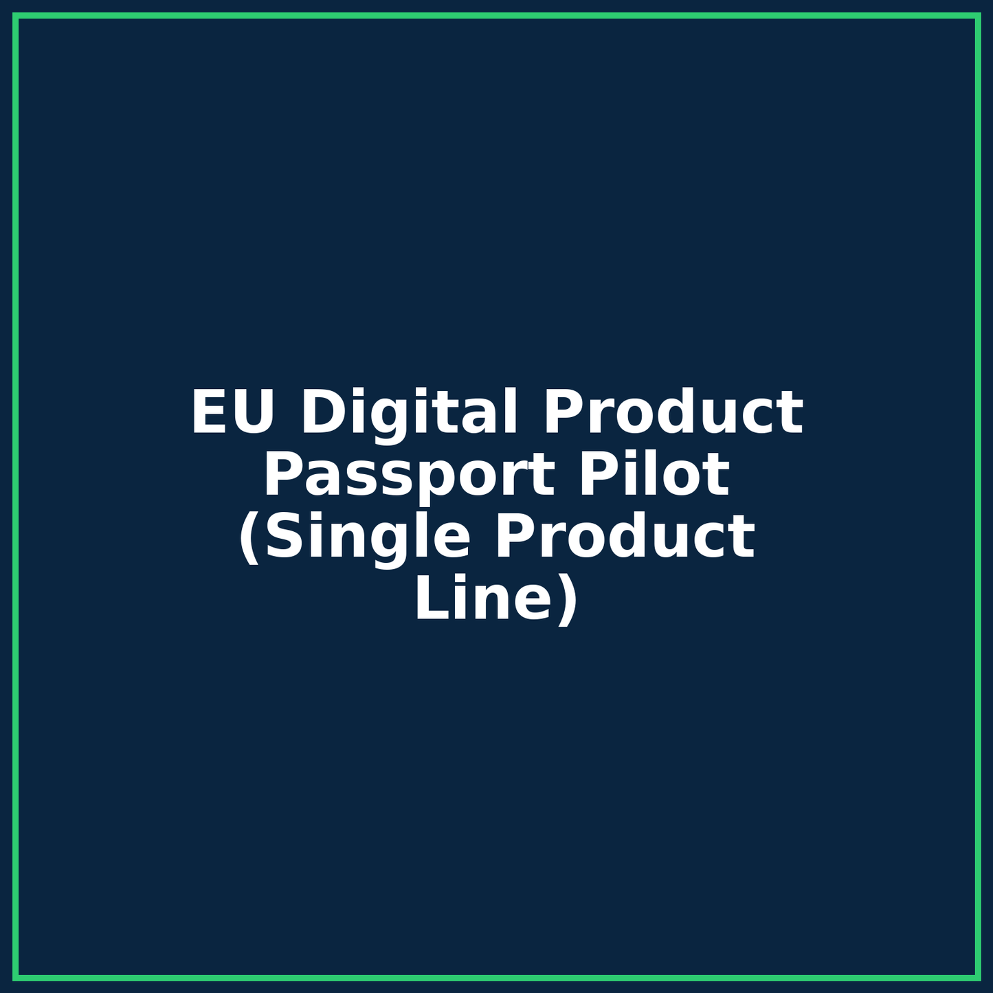 EU Digital Product Passport Pilot single product line image with dark blue background